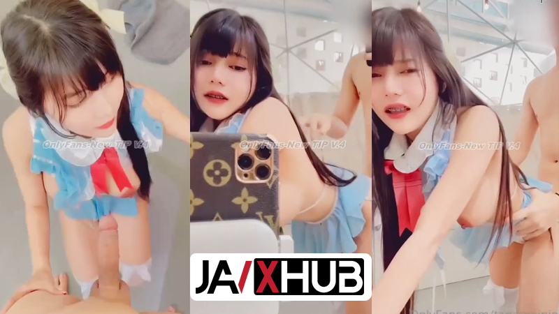 คลิปหลุด น้องแตงโม tangmoinin วัยรุ่นไทยนมใหญ่น่ารัก Onlyfans ใส่ชุดคอสเพลย์ตั้งกล้องเย็ดกับคู่เทพ โม๊คควยดูดบ๊วบๆอย่างเสียว